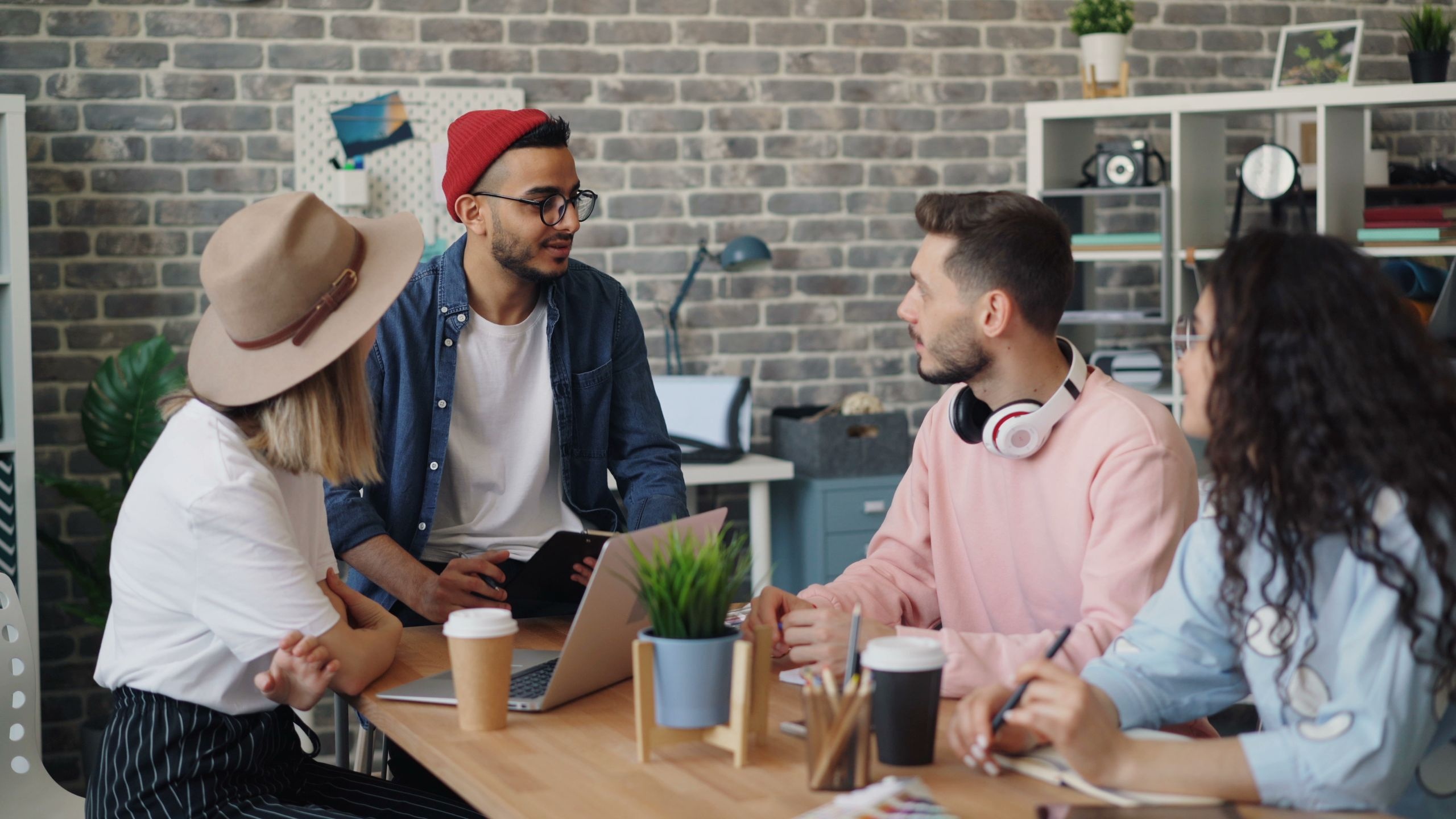 Office Worker Presenting His Ideas to Colleagues